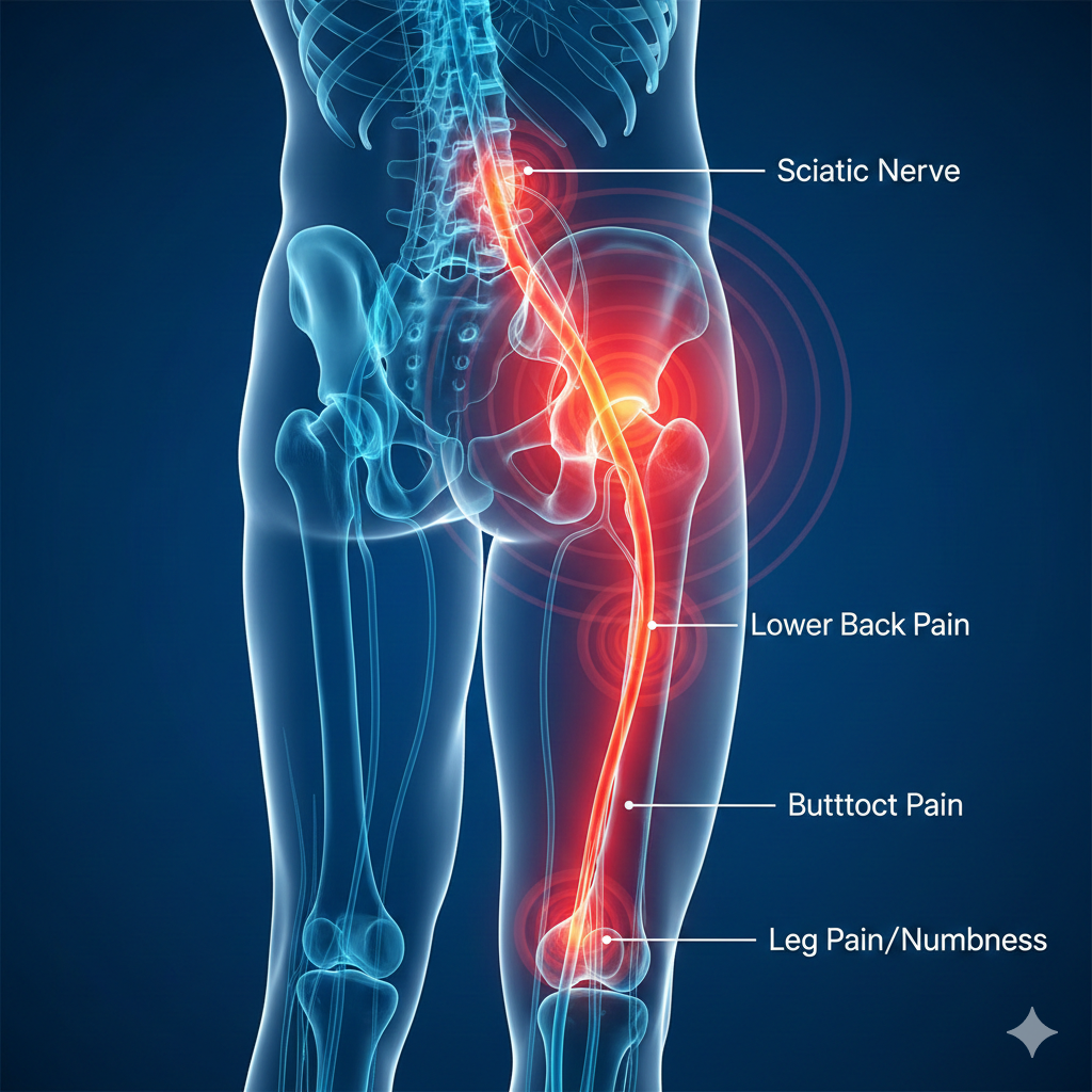 Symptoms of sciatica by ISPC CLinics Physiotherapy